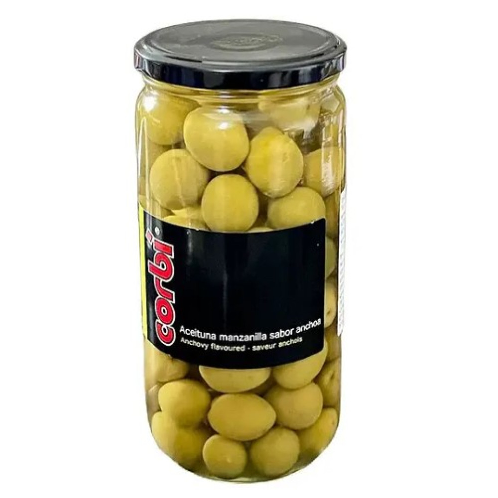 Оливки зелені Corbi manzanilla з кісточкою 700г