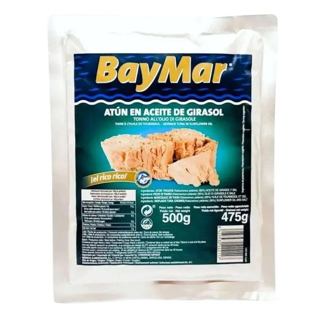 Тунец в подсолнечном масле в фольге BayMar de girasol 500g