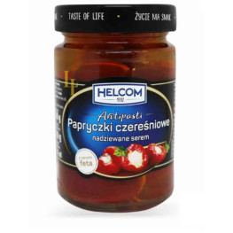 Перец черри красный фаршированный сыром фета Helcom 260г