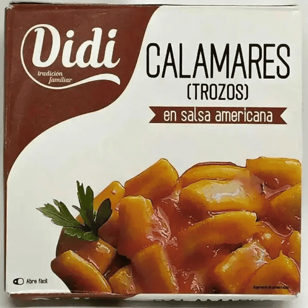 Кальмар в соусе Didi Calamares Trozos en Salsa Americana кусочками 266г, Испания