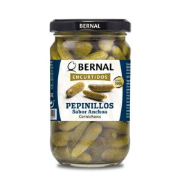 Огурцы корнишоны Bernal со вкусом анчоуса с/б 300г