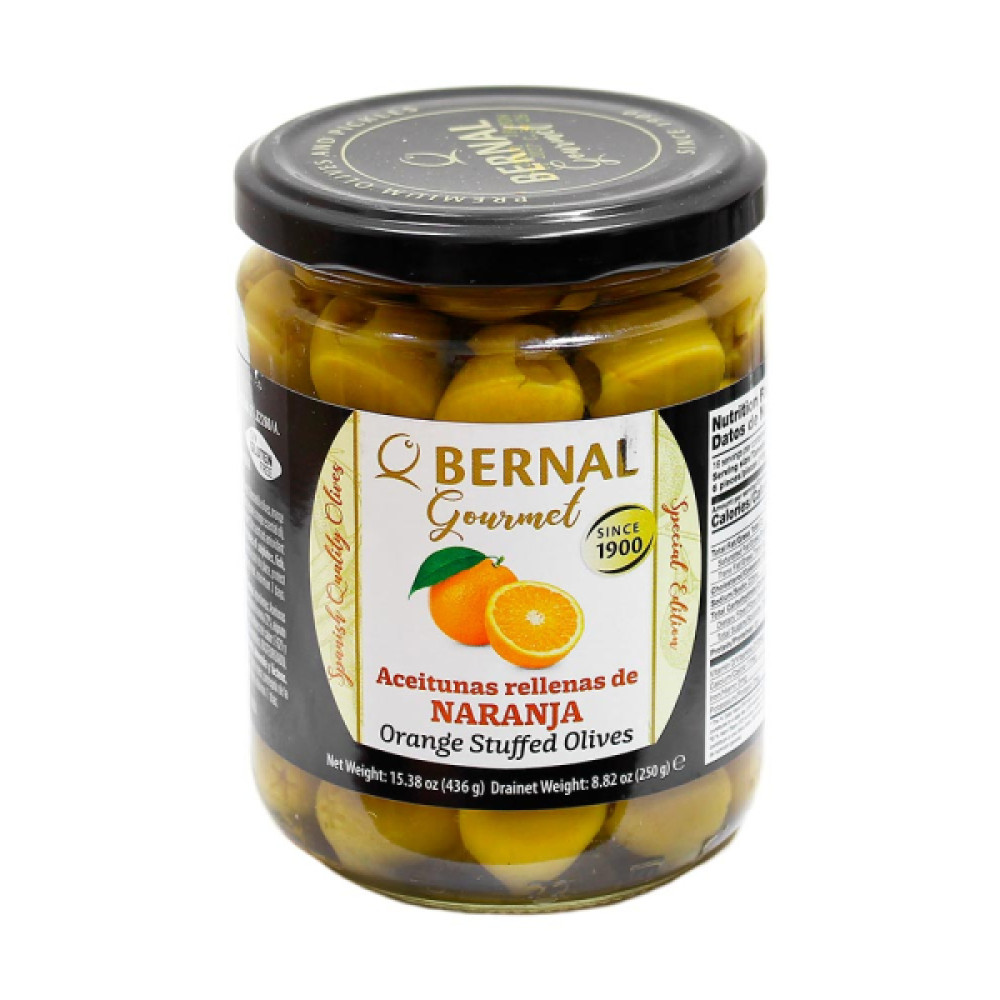 Оливки фаршировані апельсином Bernal Gourmet Aceitunas Rellenas de Naranja, 436г.