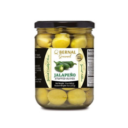 Оливки фаршировані халапеньо Bernal Gourmet Manzanilla Rellenas de Jalapeno 250г.