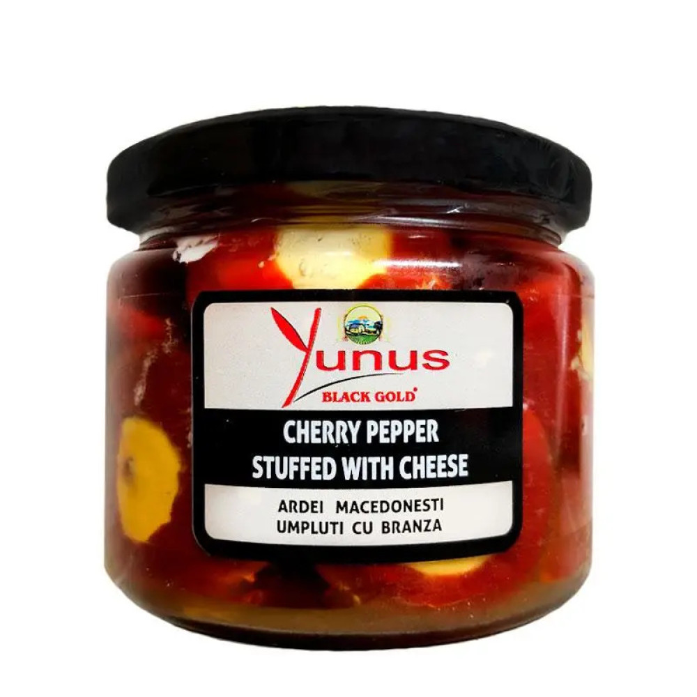 Перец черри фаршированный сыром YUNUS 290г.