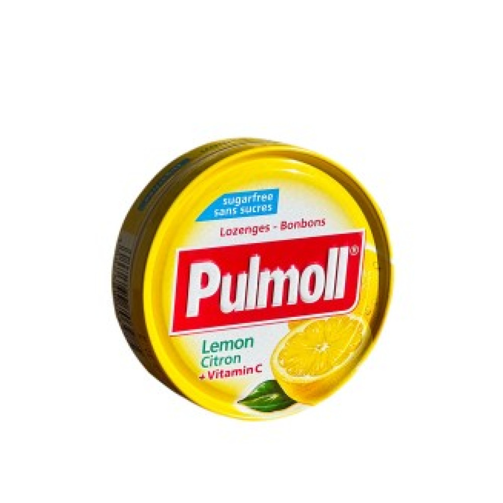 Льодяники без цукру зі смаком лимона та лемонграсу Pulmoll 45г