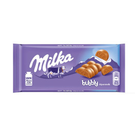 Шоколад пористий молочний Milka Bubbly Alpine Milk 90г
