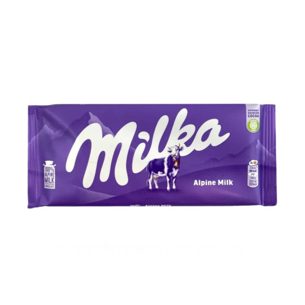 Шоколад молочный Milka Alpine 80г