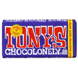 Шоколад темний Tony's з шматочками кренделів та ірисками 180г