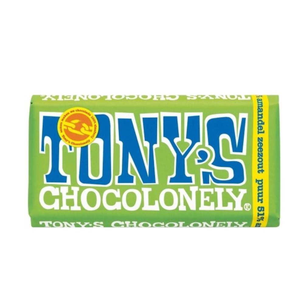 Шоколад черный Tony's с миндалем и морской солью 180г