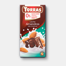 Шоколад молочний Torras без цукру з мигдалем 75 г