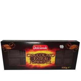 Екстра чорний шоколад Dolciando Cioccolato Extra Fondente 50% 500г