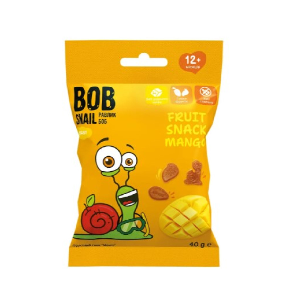 Фруктовий снек Bob Snail манго 40г