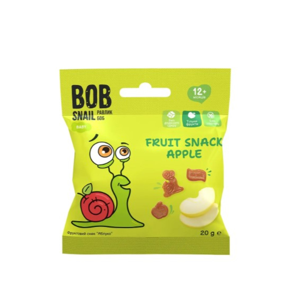 Фруктовий снек Bob Snail яблуко 20г