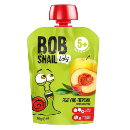Пюре фруктовое Яблоко-персик Bob Snail 90г