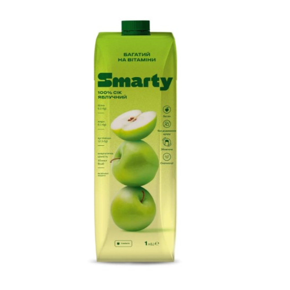 Сік яблучний Smarty 1л