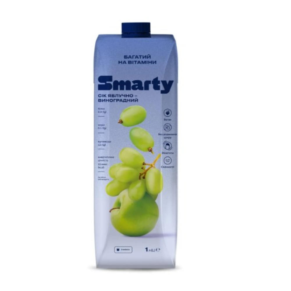 Сік яблучно-виноградний Smarty 1л