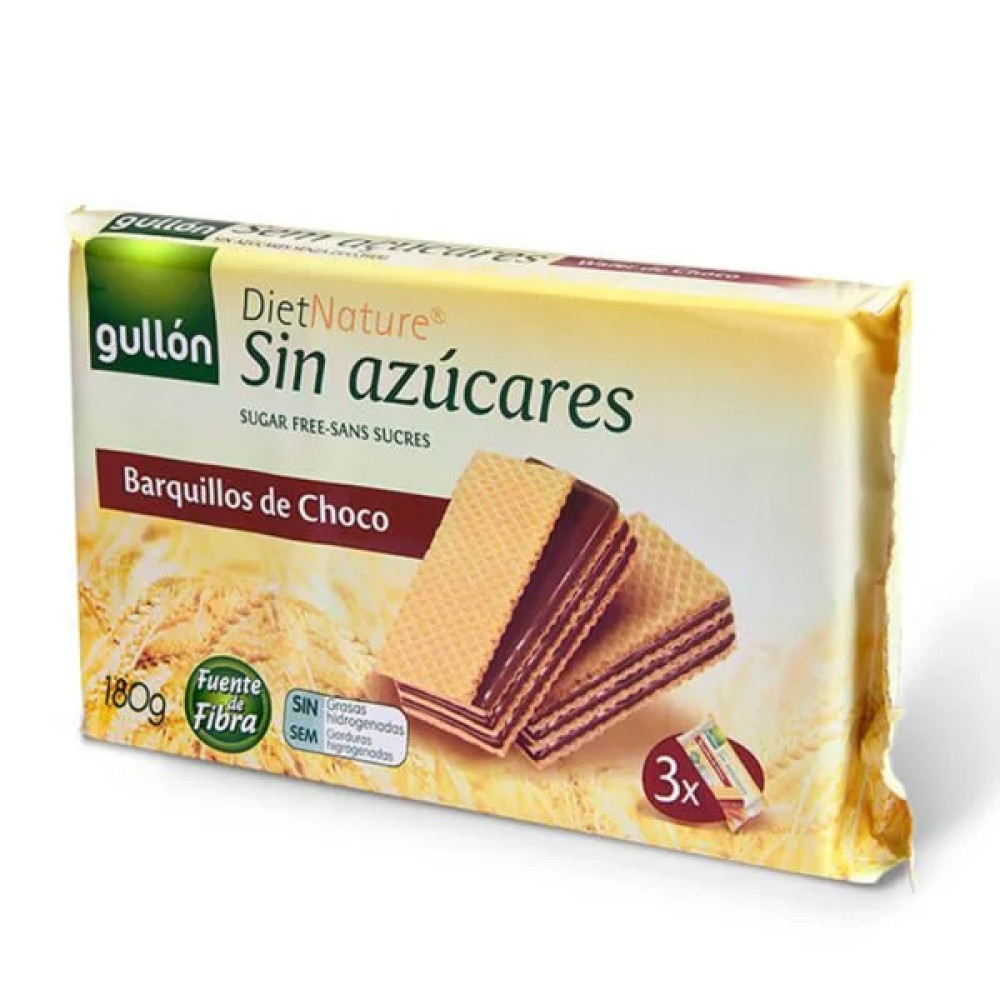 Вафлі Без Сахара із шоколадною начинкою Gullon Diet Nature Sin Azucares 180 г 