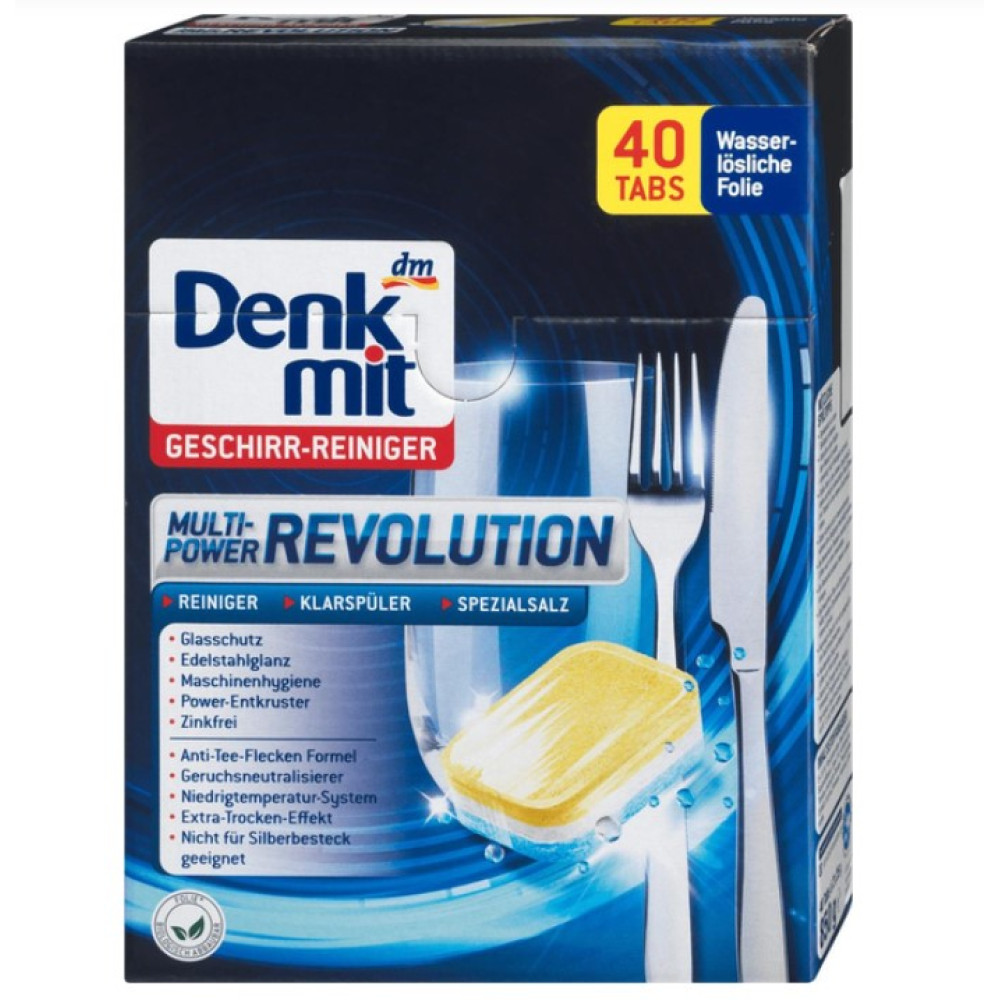 Таблетки для посудомийної машини Denkmit Revolution 40ш