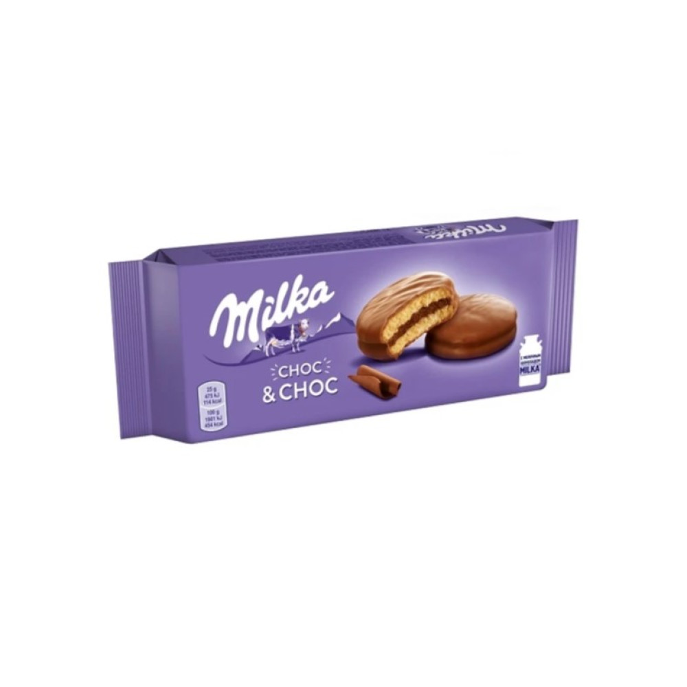 Печиво-бісквіт зі смаком шоколаду Milka choc&choc 150g 