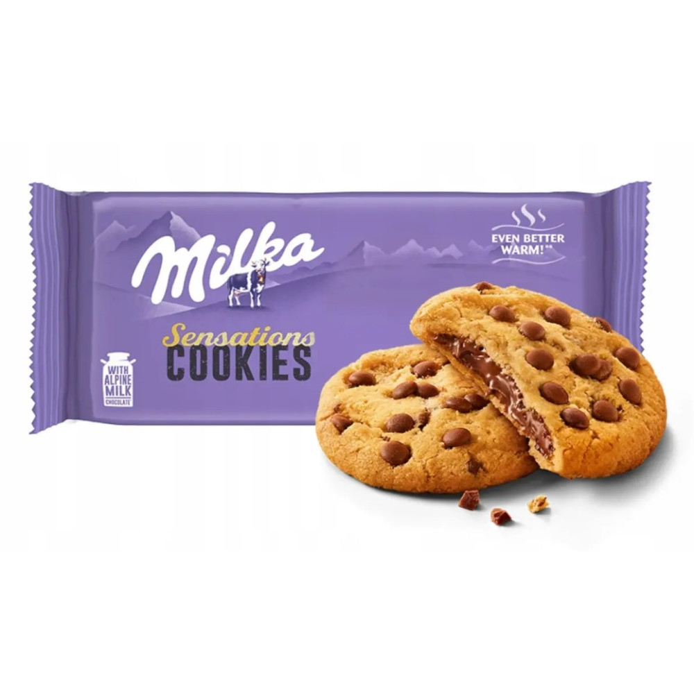 Печиво Milka Sensations Cookies  з рідкою шоколадною начинкою 156г