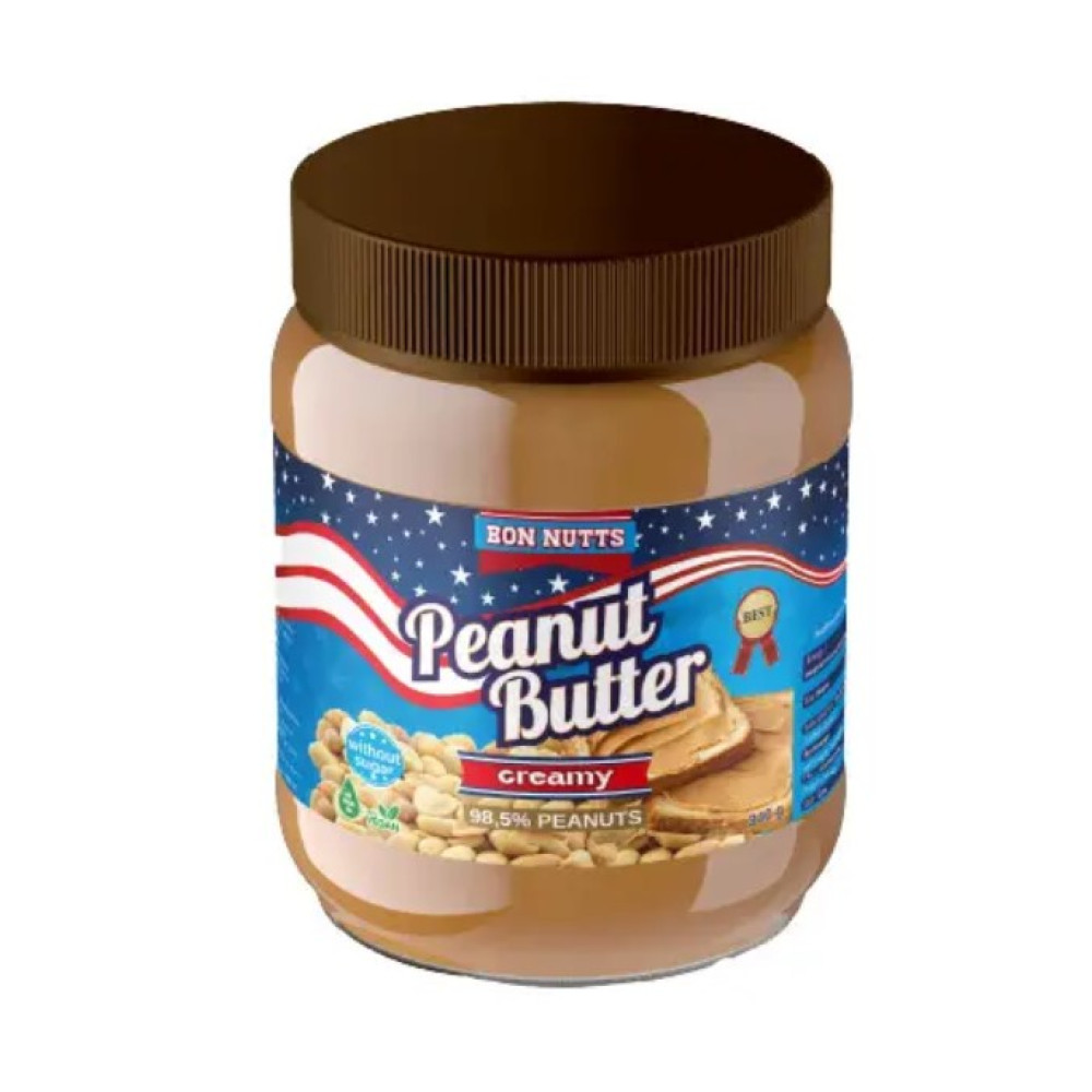 Паста арахисовая мягкая без сахара Bon Nutts, 340г
