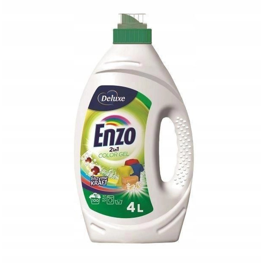 Гель для стирки цветных вещей Deluxe Enzo Color Gel, 4 L