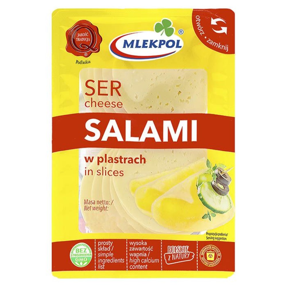 Сыр нарезка Mlekpol Salami 400g