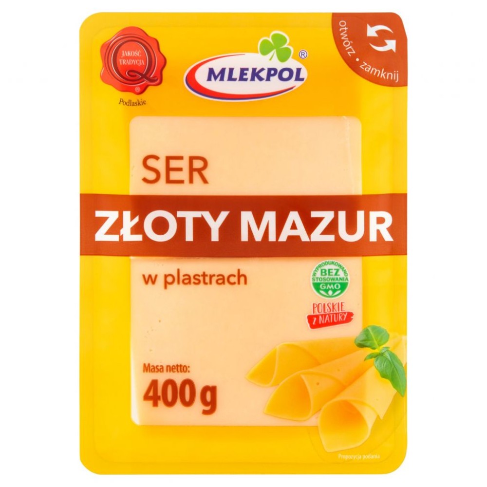 Сыр нарезка Mlekpol Zloty Mazur 400g
