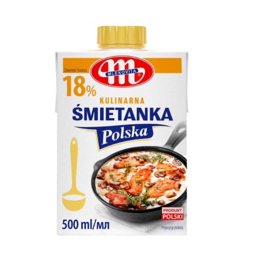 Вершки Mlekovita 18%, 500 мл