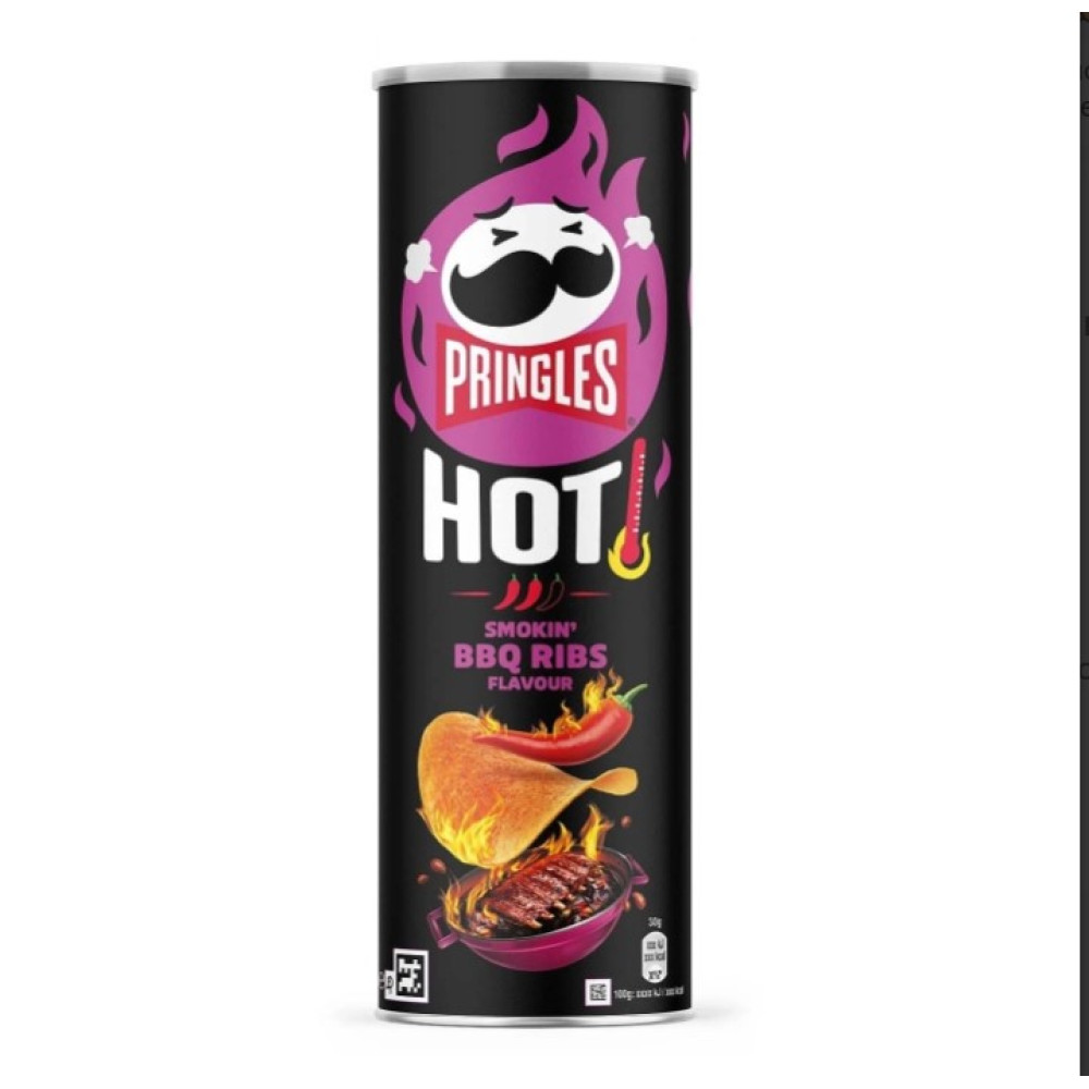 Чіпси Pringles Hot Smokin' BBQ Ribs 160г